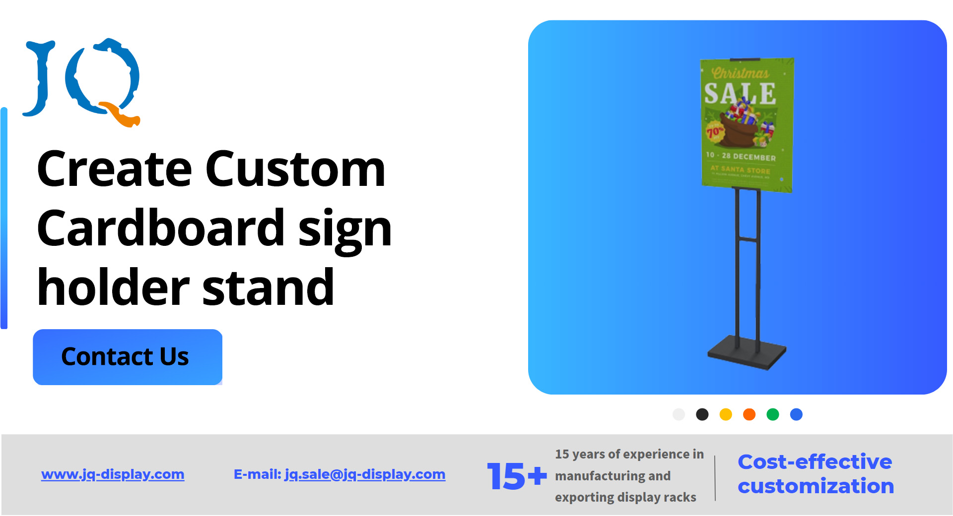 Create Custom Cardboard sign holder stand