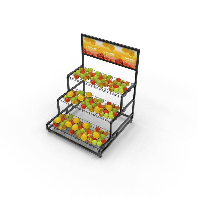 PriceList for Greeting Card Spinner Rack -
 Three-Layer Fruit Display Rack – Jiquan
