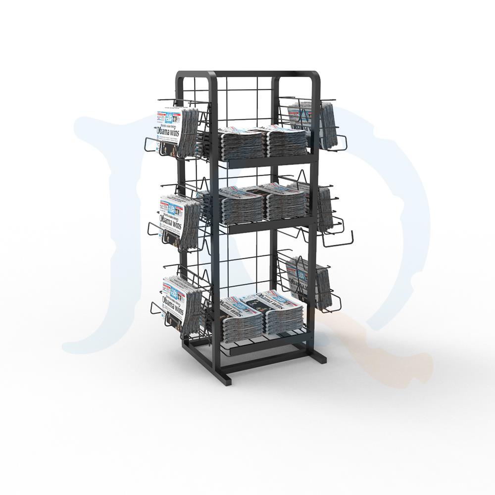 Excellent quality Slatwall Fixtures -
 Retail magazines and newspapers Wire Display Rack – Jiquan