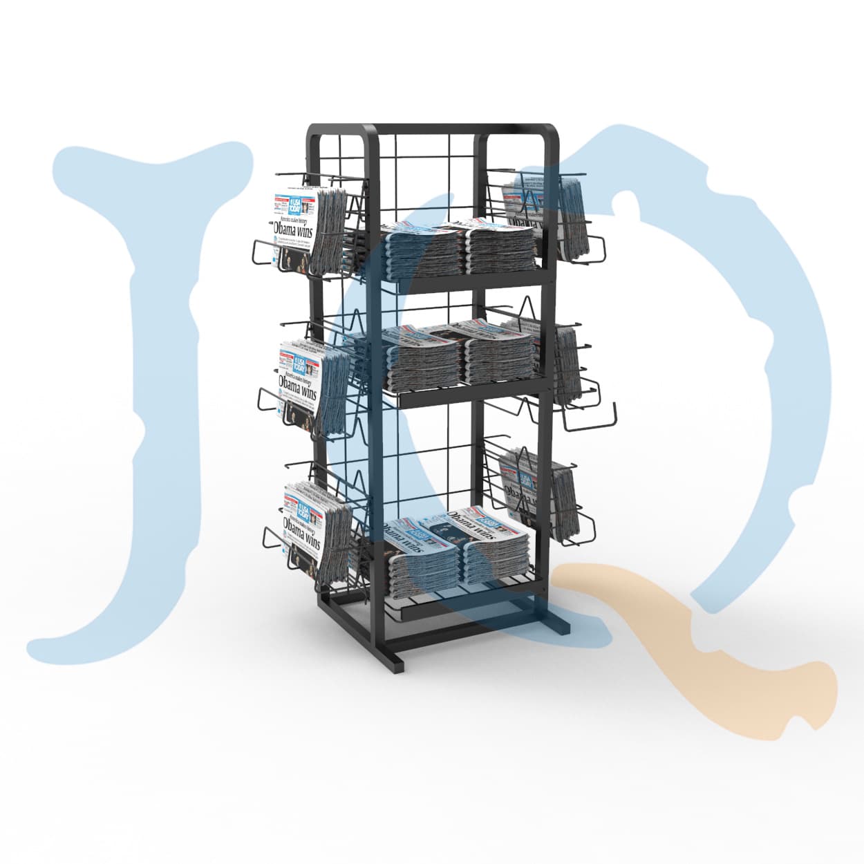 Retail magazini nemapepanhau Wire Display Rack