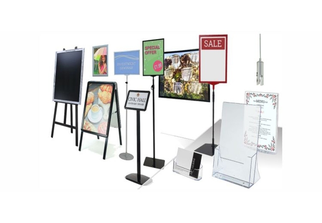 Types of Retail Sign Holder Stands