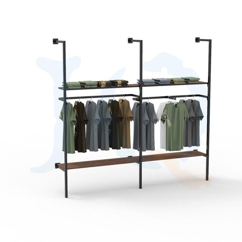 Super Lowest Price Cloth Storage Rack -
 Metal Wallmounted clothing display rack – Jiquan