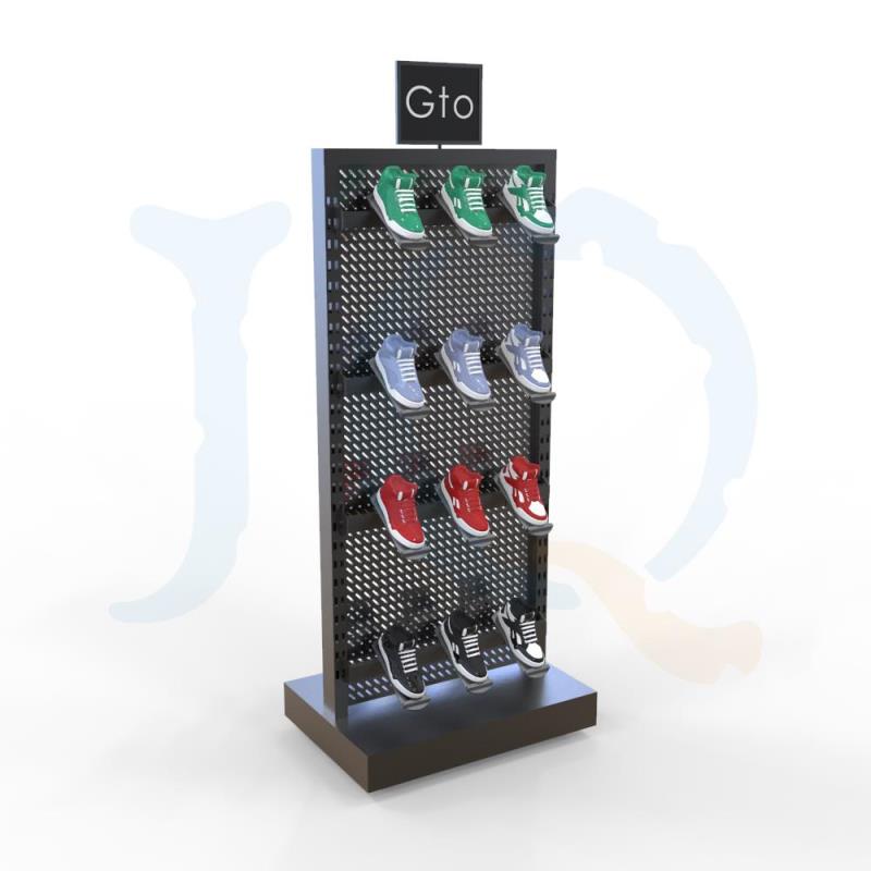 POP metal double-sided shoe display rack